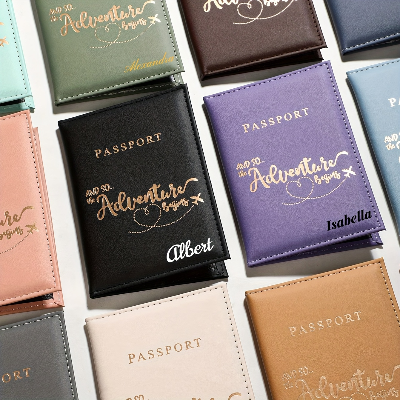 Travel Accessories In Bulk - 1pc Personalized Customizable Letter Passport Holder,
