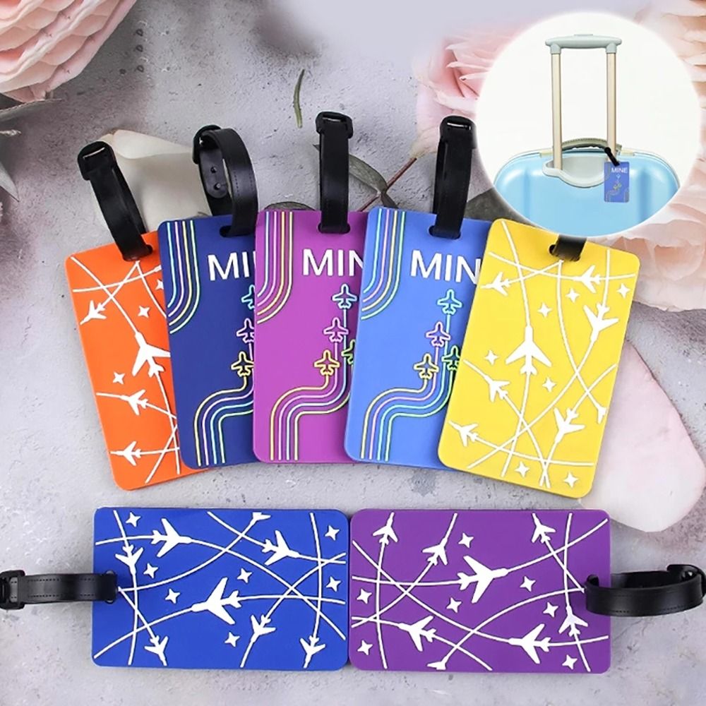 Travel Accessories On Plane - Silicone Glue Suitcase ID Address Holder