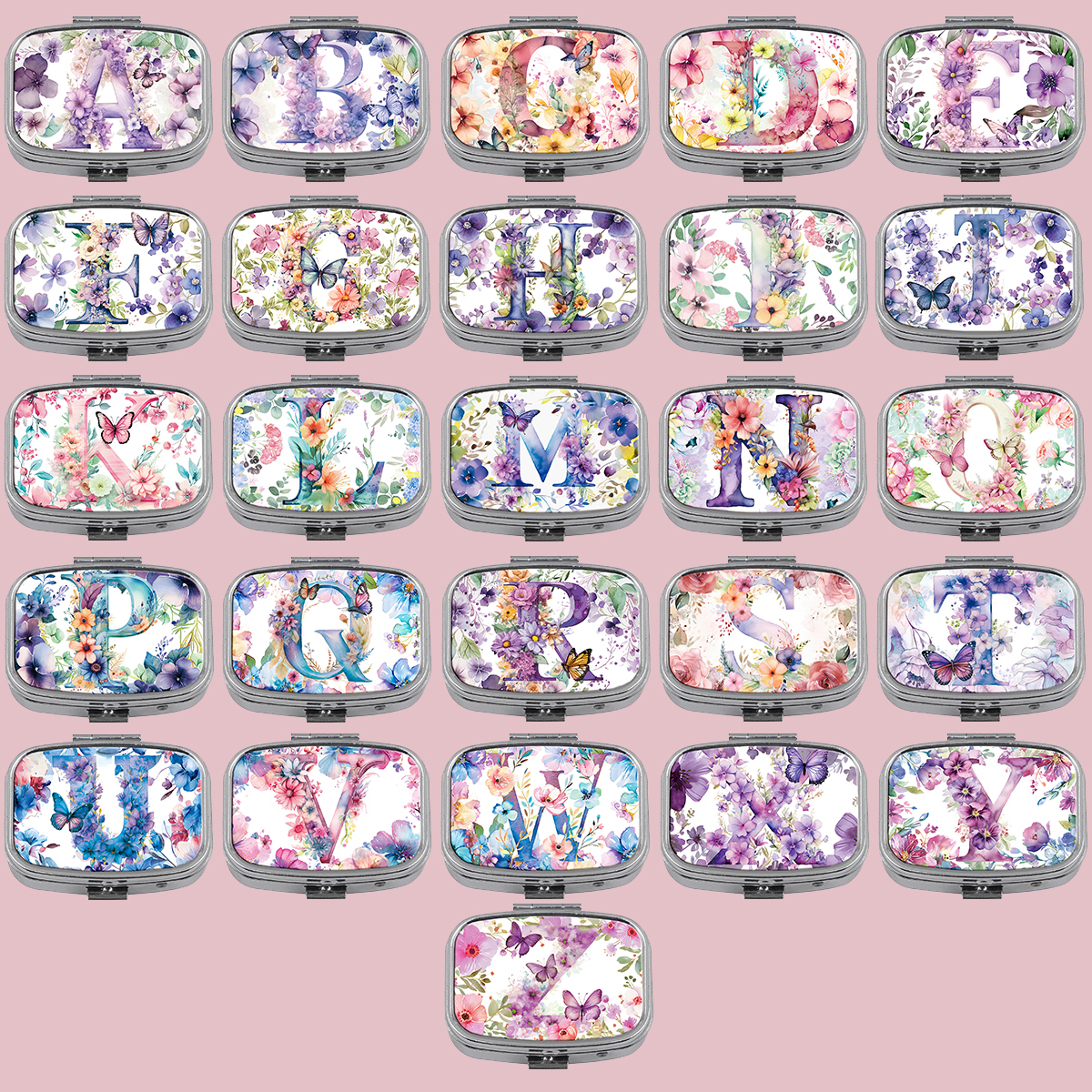 Travel Accessories Jewelry - English Letter Pill Boxes Flowers Sealed
