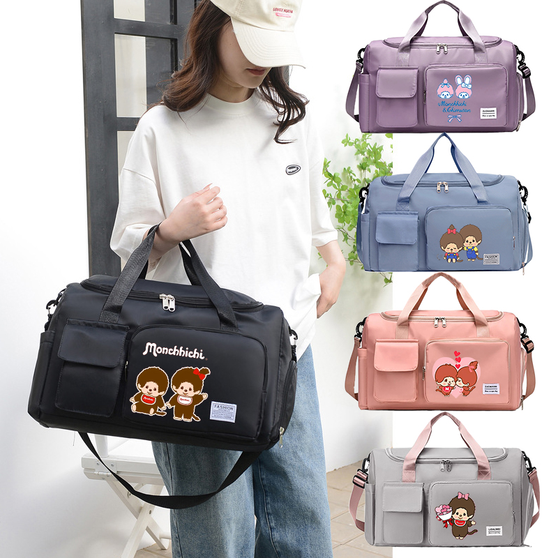 Travel Accessories Gifts - MONCHHICHI Women Travel Bag Kawaii Cartoon