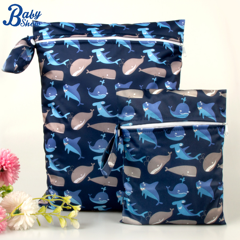 Travel Accessories For Baby - Babyshow 2pcs Cloth Diaper Wet Bags