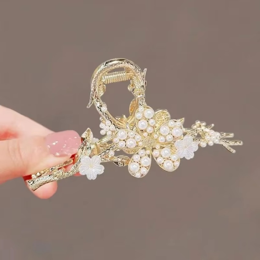 1 Pcs Metal Hair Claw Pearl Ha - Travel Accessories For Elderly ulasan dan harga
