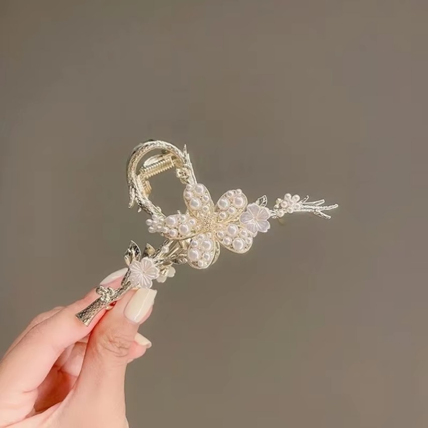 1 Pcs Metal Hair Claw Pearl Ha - Travel Accessories For Elderly ulasan dan harga