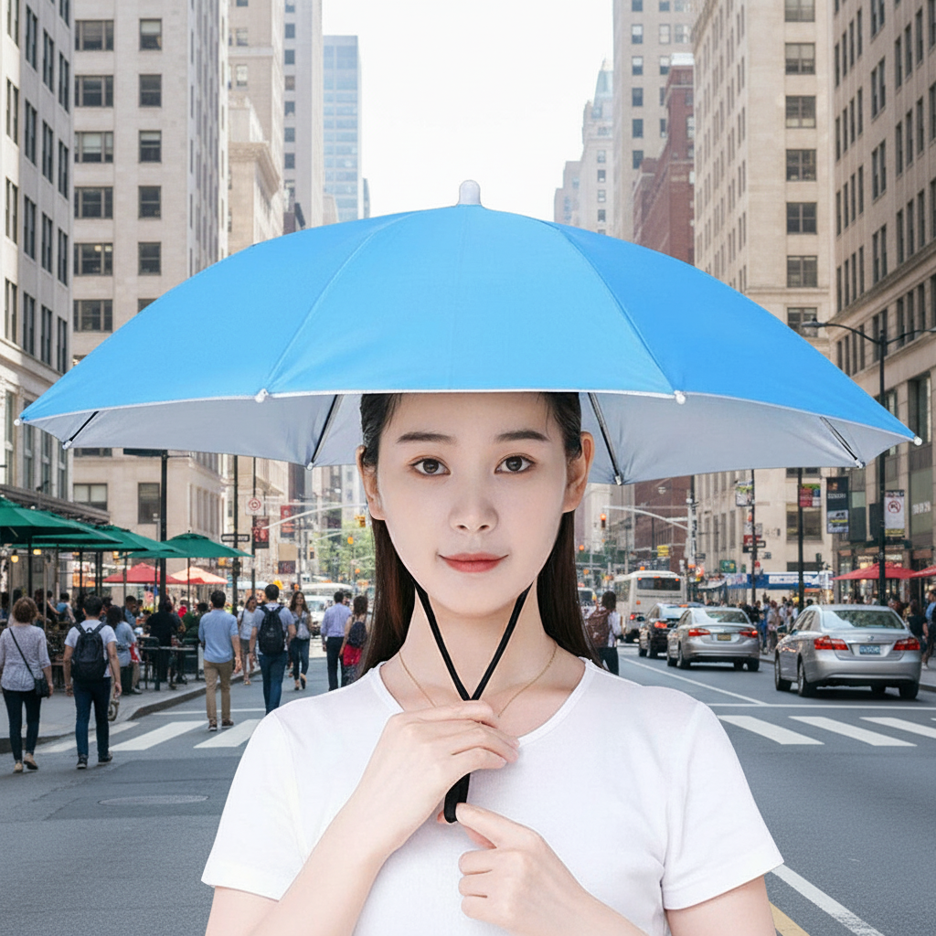 Sunscreen hat, umbrella, large - Travel Umbrella Compact ulasan dan harga
