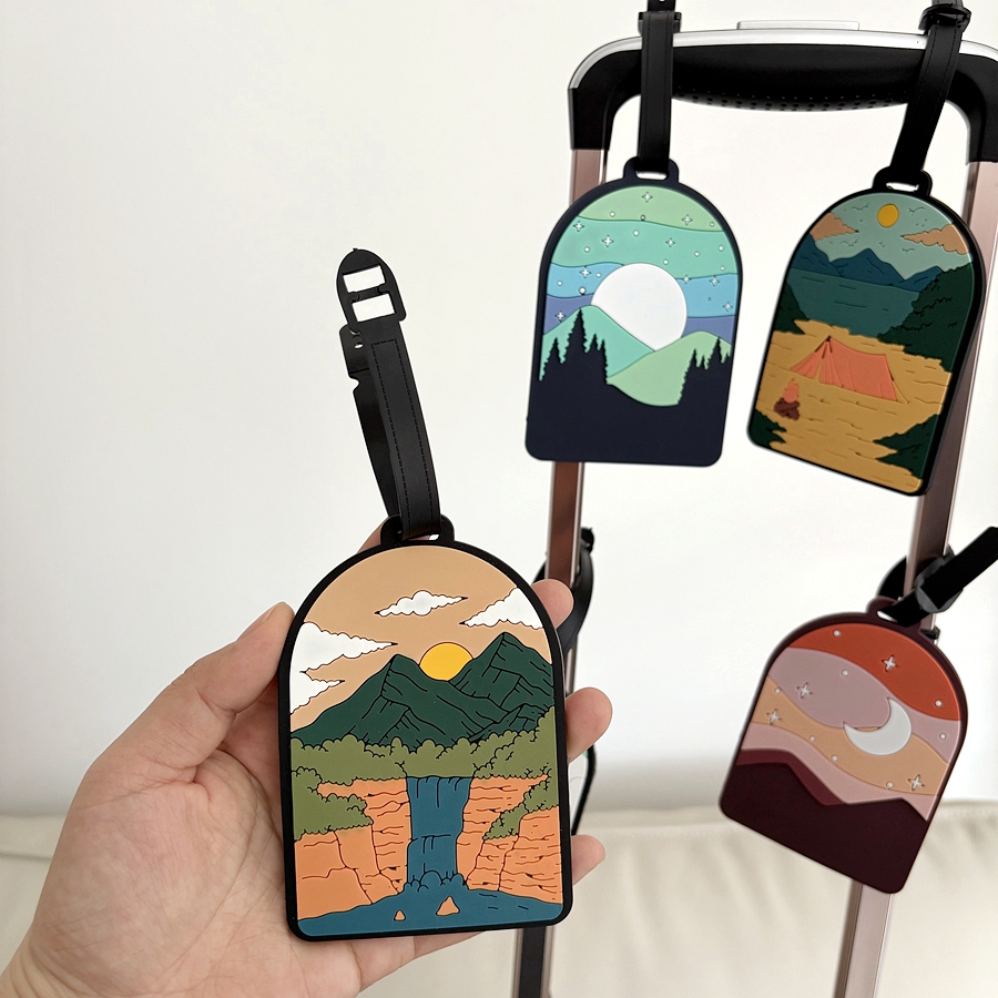 1/3/6pcs landscape luggage tag - Travel Accessories On Plane ulasan dan harga