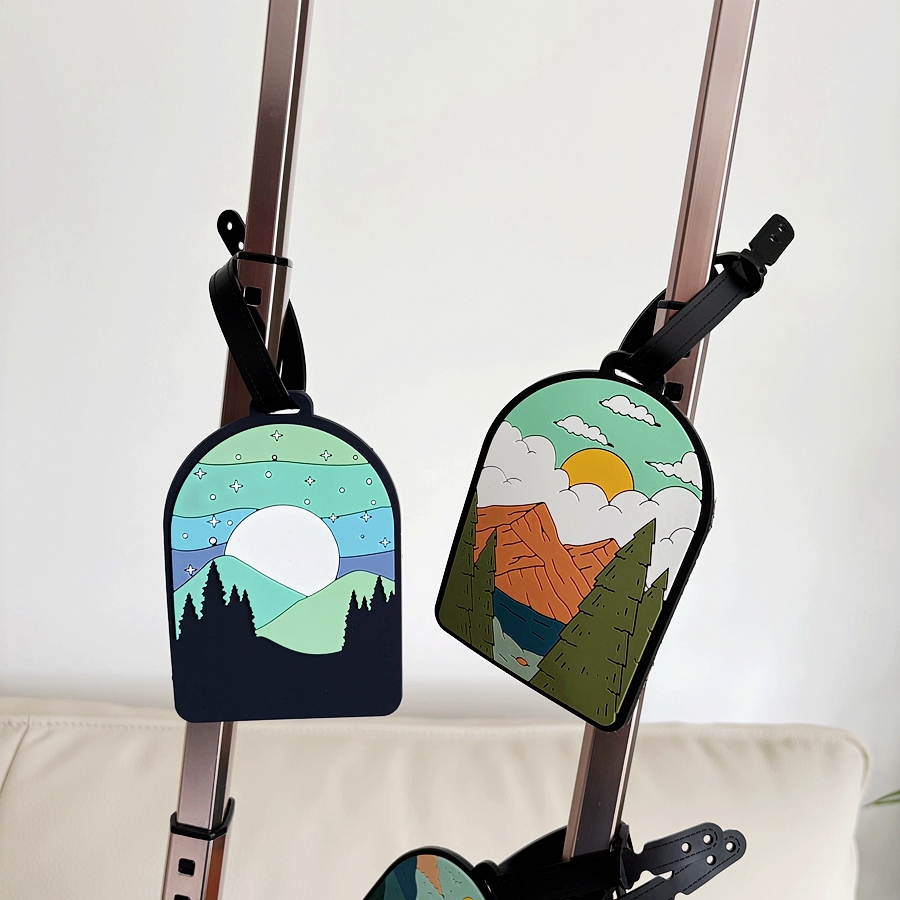 1/3/6pcs landscape luggage tag - Travel Accessories On Plane ulasan dan harga