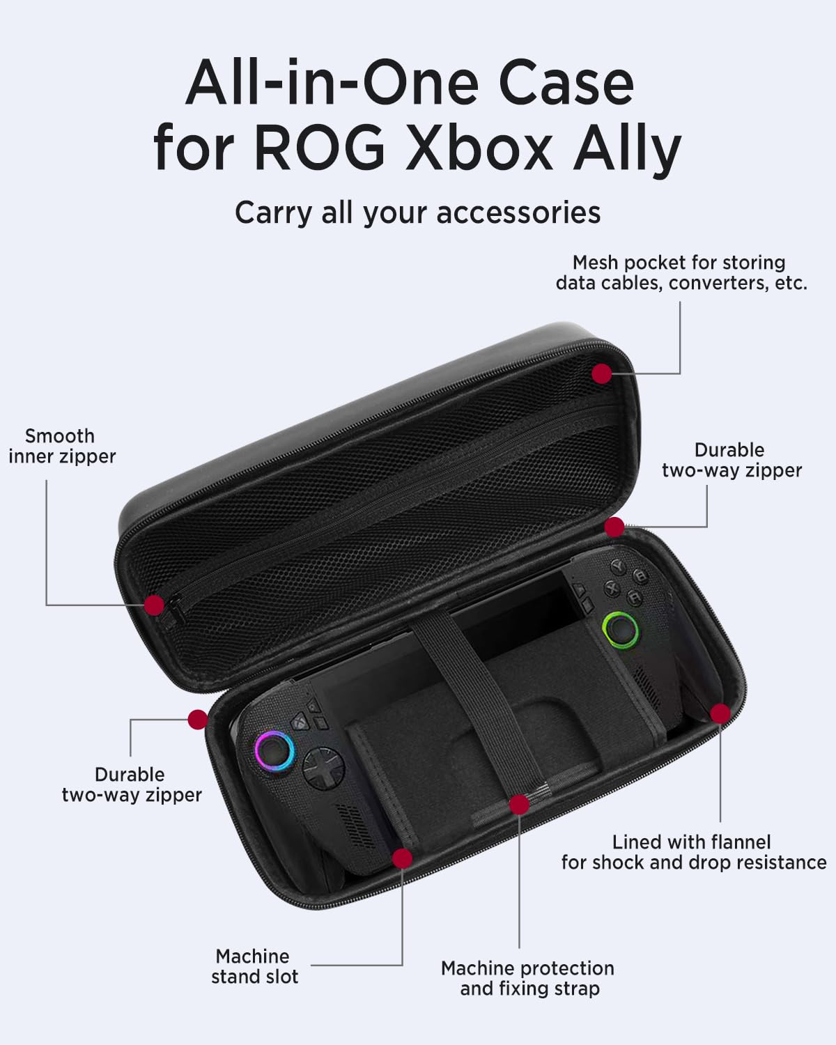 Travel Carrying Case for ROG X - Xbox Travel Accessories ulasan dan harga