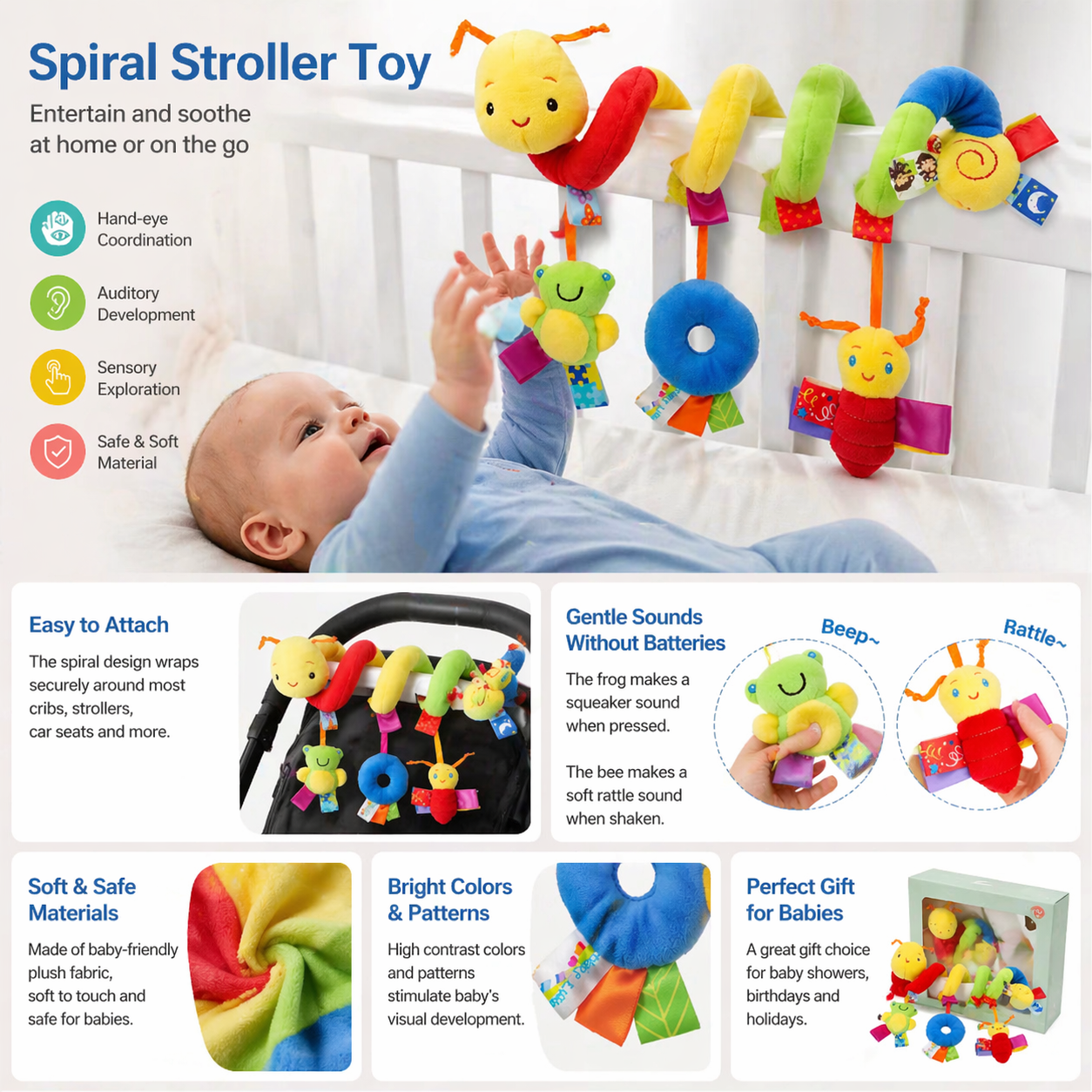 Baby Hanging Car Seat Toys Plu - Travel Accessories For Baby ulasan dan harga