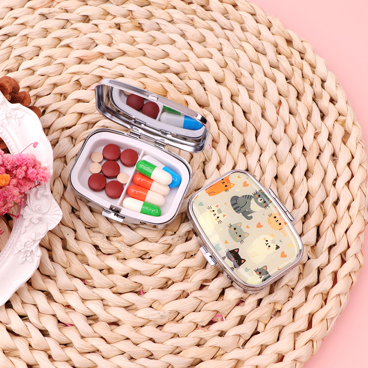 Black Cat Pill Boxes Cartoon A - Travel Accessories Jewelry ulasan dan harga