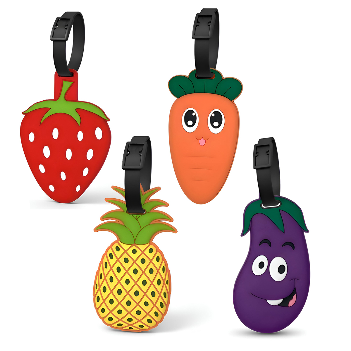 Strawberry eggplant carrot pin - Travel Accessories On Plane ulasan dan harga