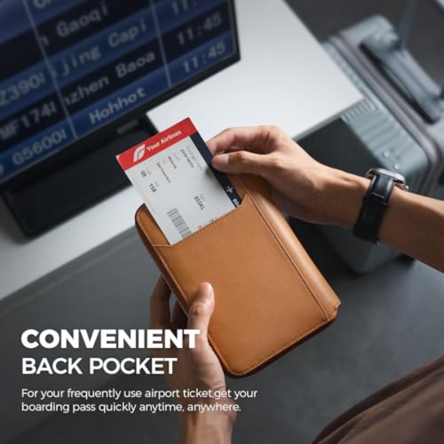 Leather Passport Holder for 4- - Passport Holder Rfid ulasan dan harga