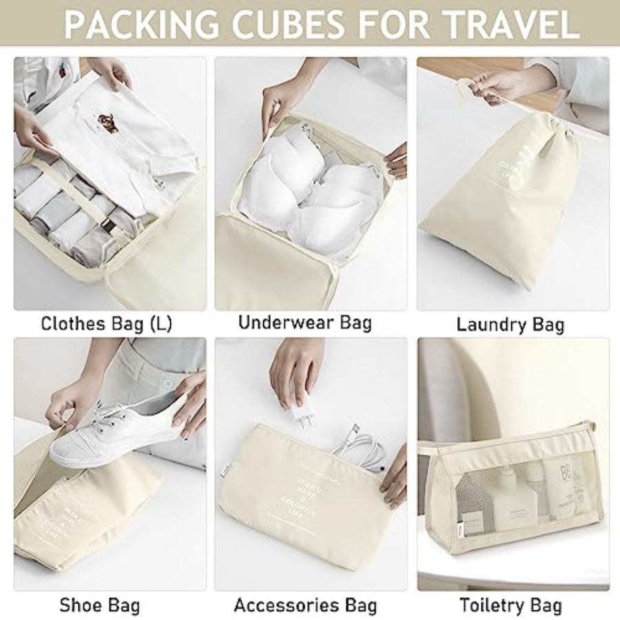 8 Set Packing Cubes for Travel - Travel Accessories Bag ulasan dan harga
