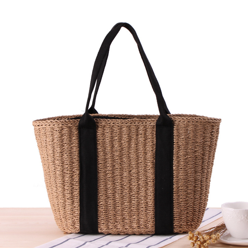 Trendy Straw Women Tote Bag Lu - Travel Accessories Luxury ulasan dan harga