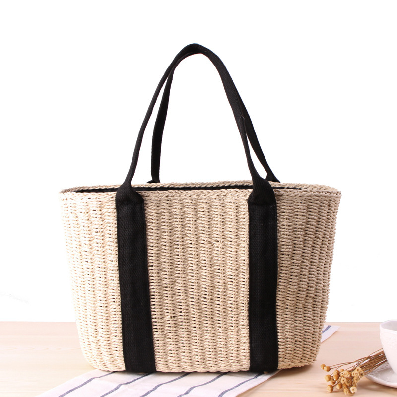 Trendy Straw Women Tote Bag Lu - Travel Accessories Luxury ulasan dan harga