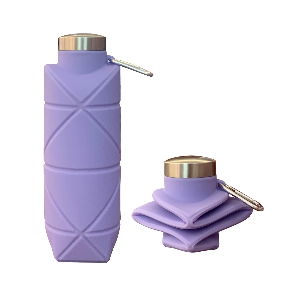 1Pcs Silicone Diamond Folding  - Water Bottle Collapsible ulasan dan harga