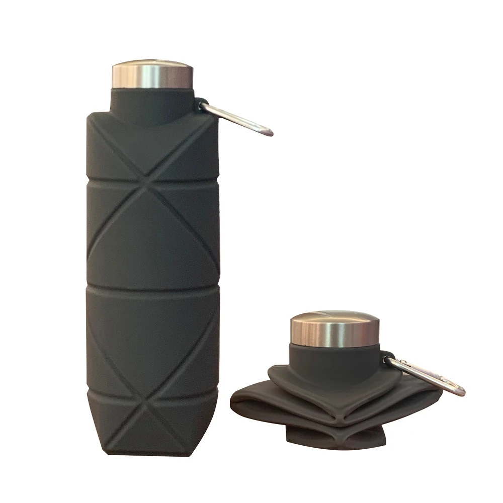 1Pcs Silicone Diamond Folding  - Water Bottle Collapsible ulasan dan harga