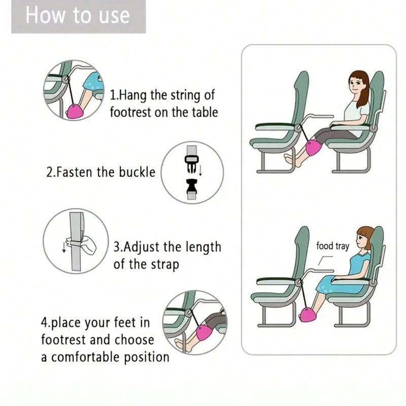 Portable Adjustable Footrest H - Travel Accessories For Train ulasan dan harga