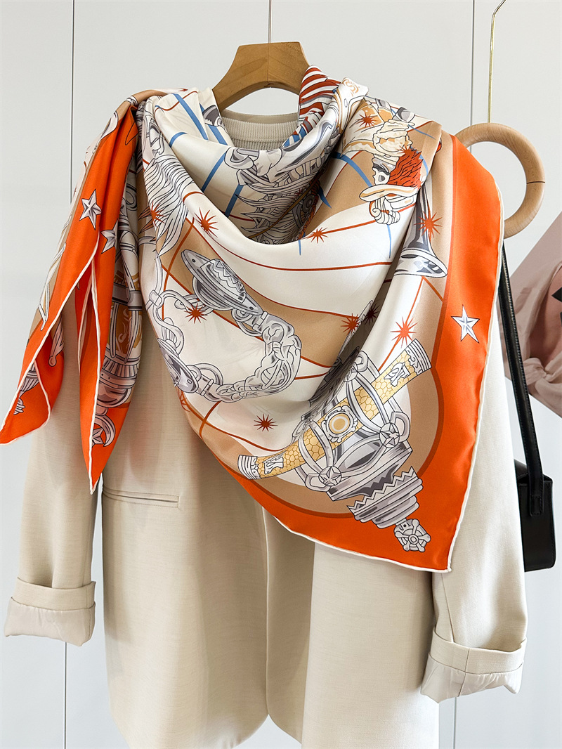 Luxury Brand Scarf Large Silk  - Quality Travel Accessories ulasan dan harga