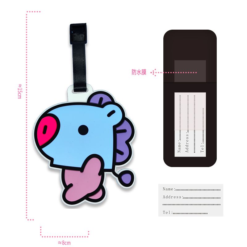 BT21 cartoon cute keychain Kaw - Travel Accessories Cute ulasan dan harga