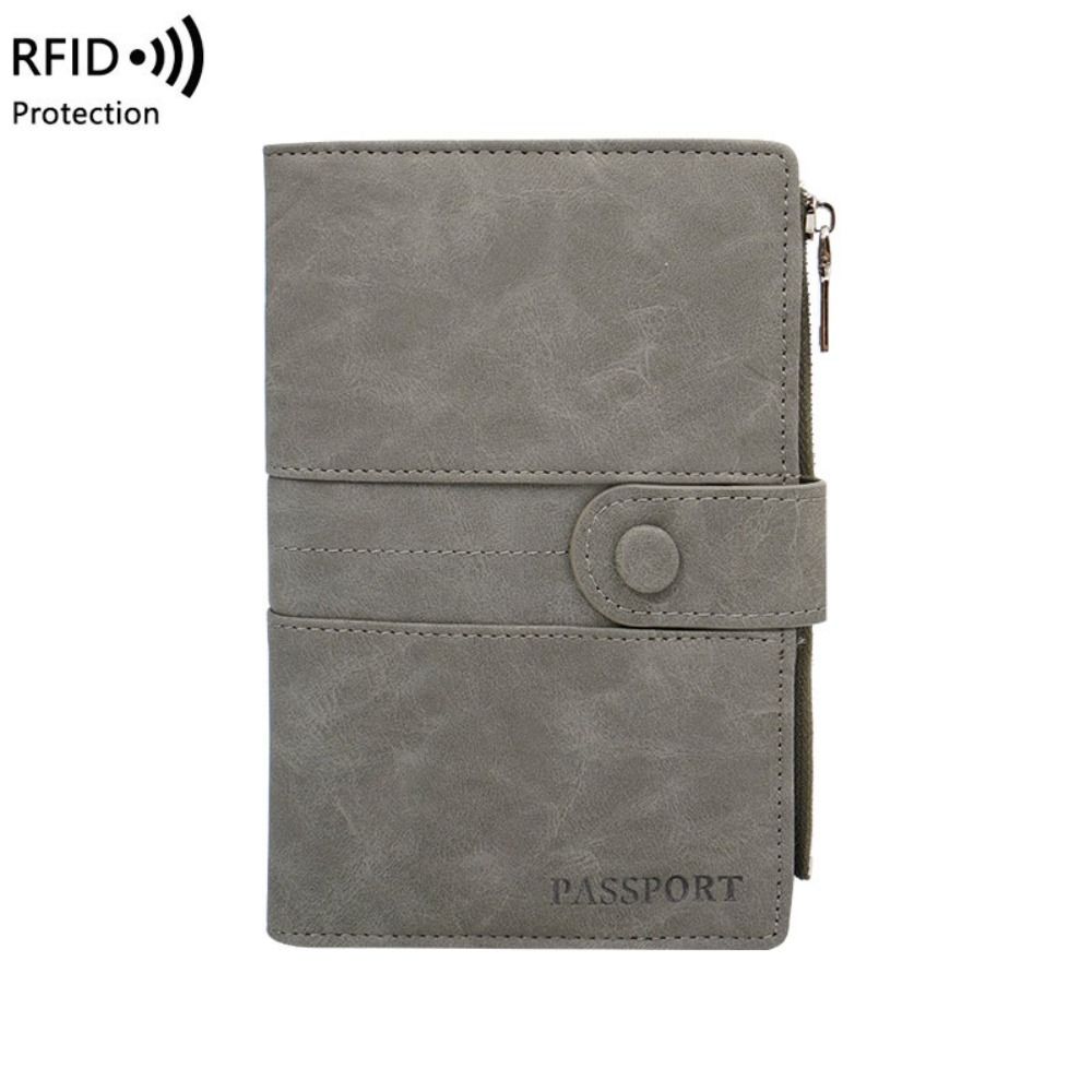 RFID Anti-Theft PU Passport Ba - Passport Holder Rfid ulasan dan harga