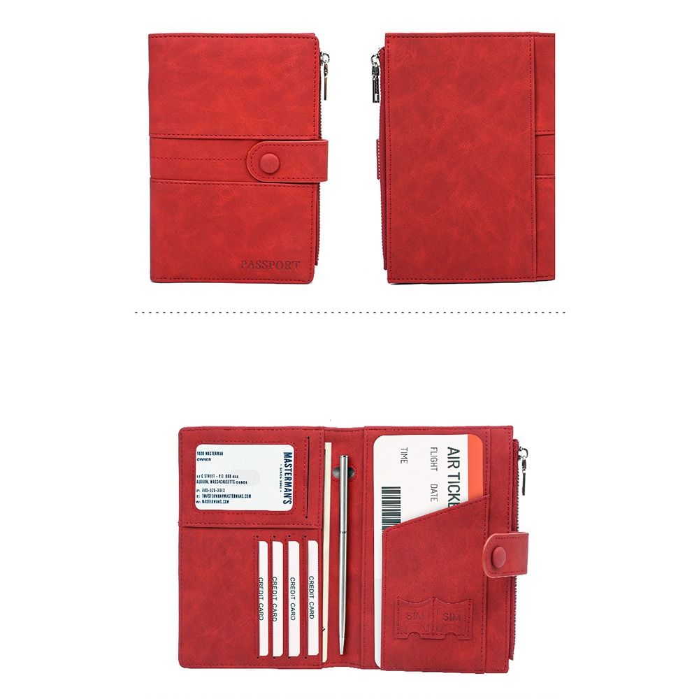 RFID Anti-Theft PU Passport Ba - Passport Holder Rfid ulasan dan harga