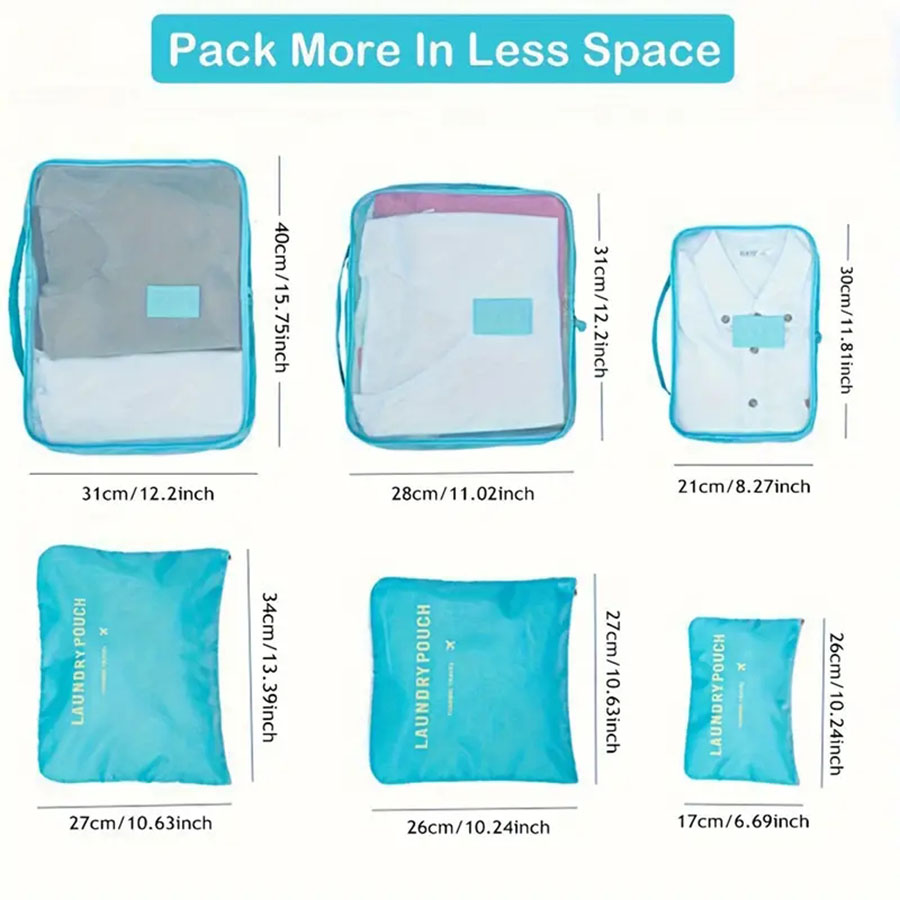 6pcs Travel Organizer Storage  - Travel Accessories In Bulk ulasan dan harga