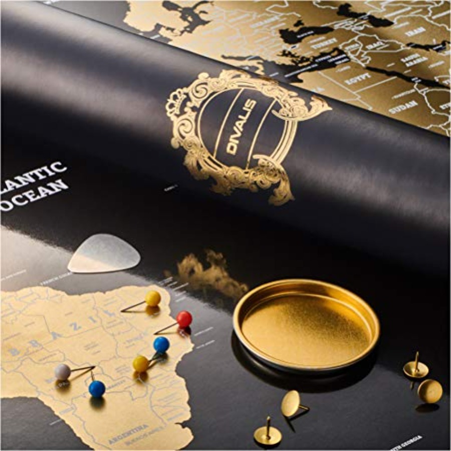 Scratch Off World Map - Extra  - Travel Accessories Gifts ulasan dan harga