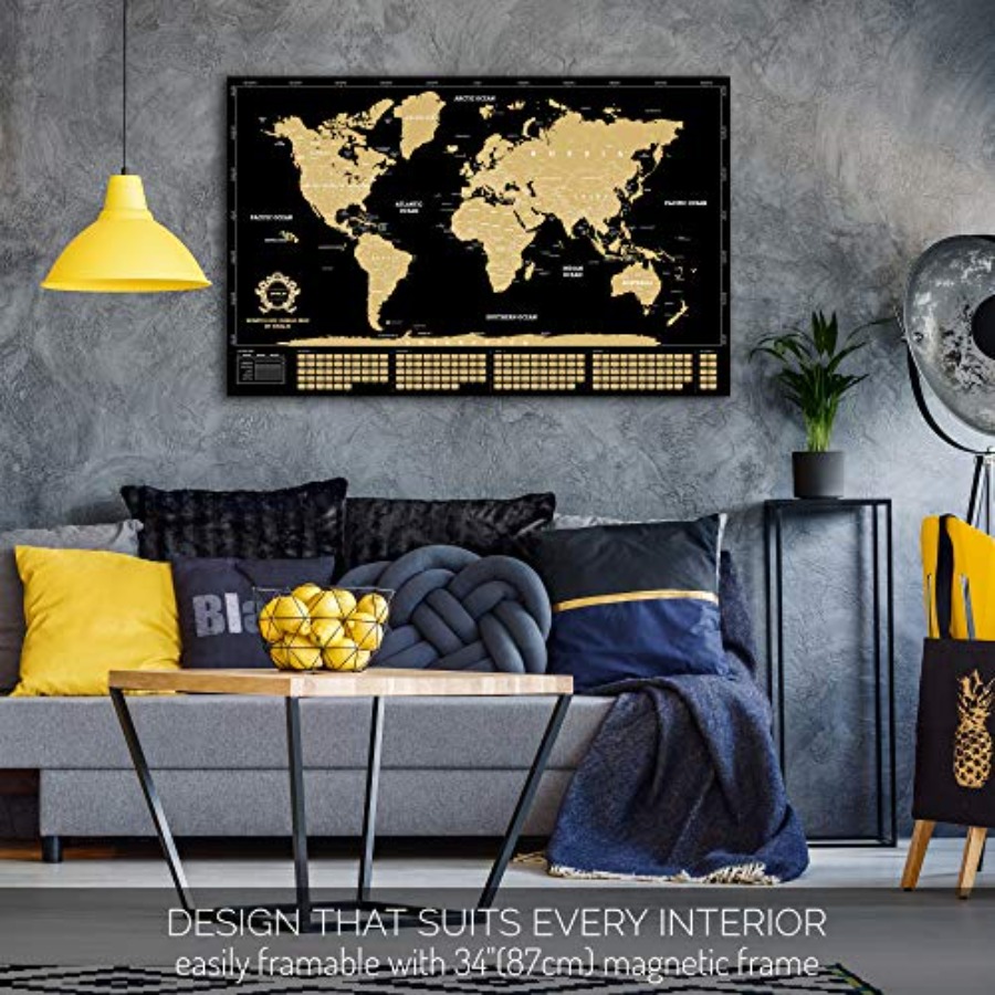 Scratch Off World Map - Extra  - Travel Accessories Gifts ulasan dan harga