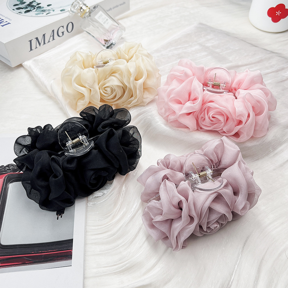 Spring Chiffon Hair Claw Folde - Travel Accessories For Elderly ulasan dan harga