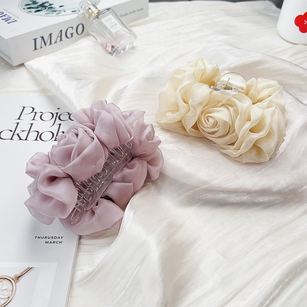 Spring Chiffon Hair Claw Folde - Travel Accessories For Elderly ulasan dan harga