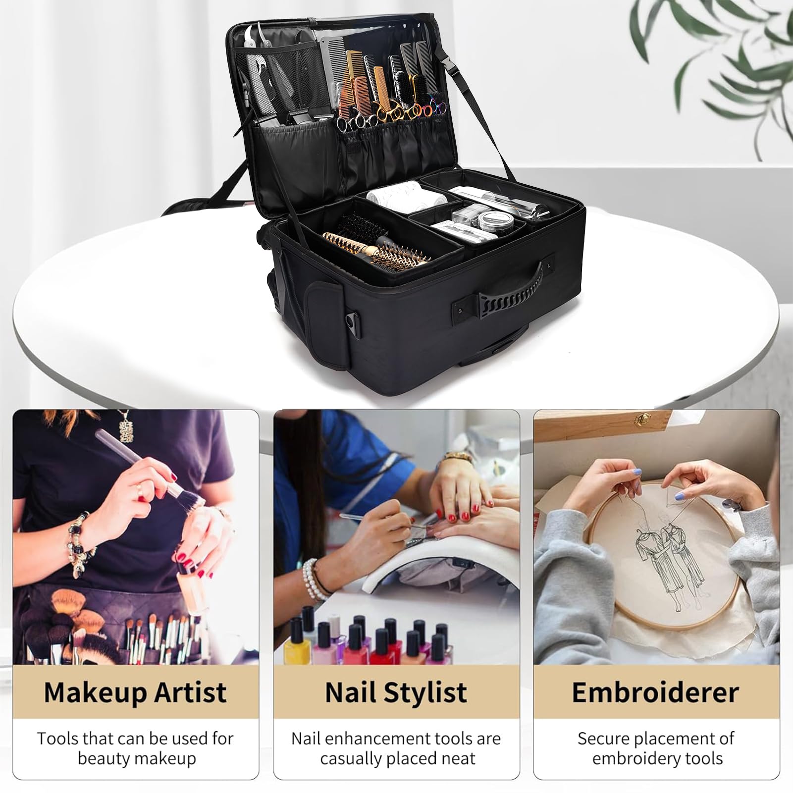 Salon Rolling Makeup Case Trai - Travel Accessories For Train ulasan dan harga
