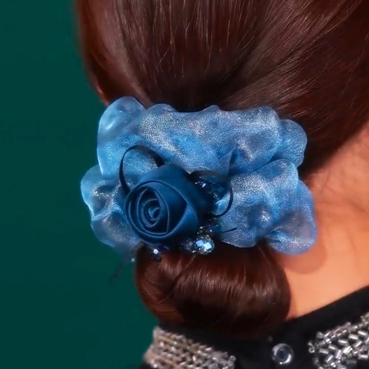 Elegant Rose Hair Tie Organza  - Travel Accessories Luxury ulasan dan harga