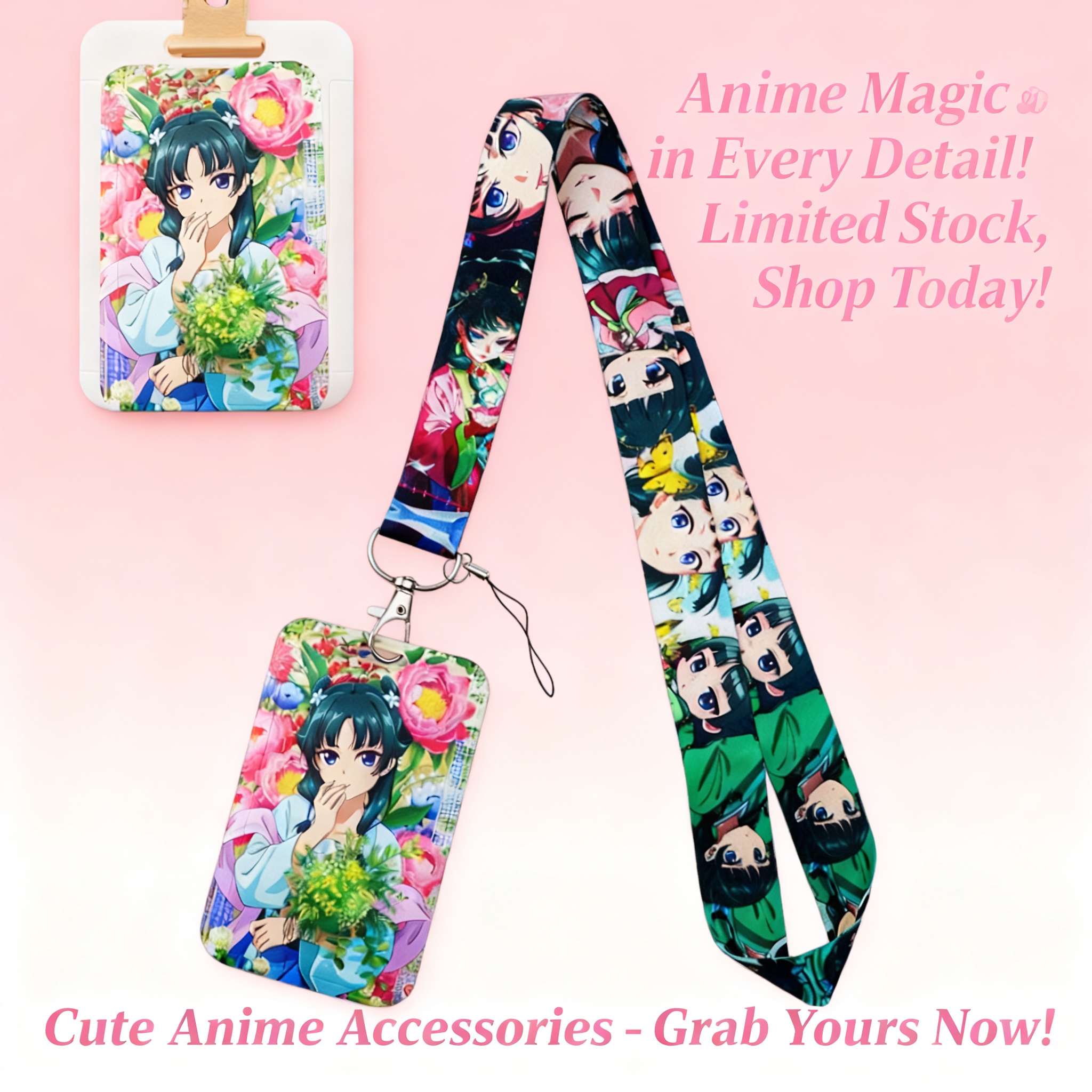 Cute Anime Girl Lanyard Neck S - Travel Accessories Bag ulasan dan harga