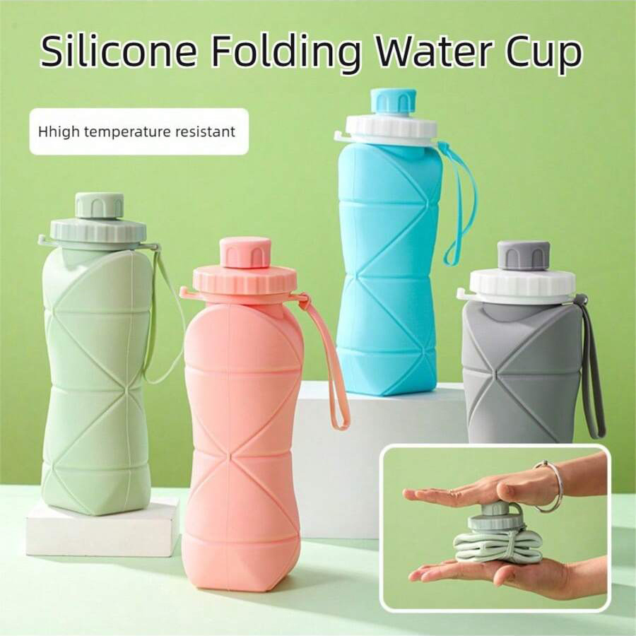 1Pc 600mlLarge Collapsible Sil - Water Bottle Collapsible ulasan dan harga