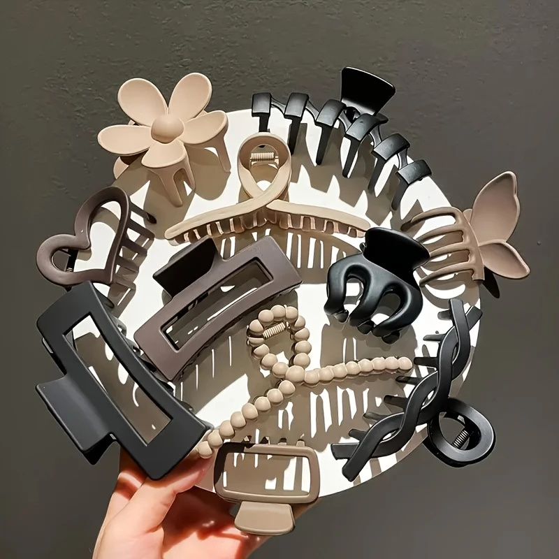 11Pcs Assorted Hair Claw Clips - Travel Accessories For Elderly ulasan dan harga