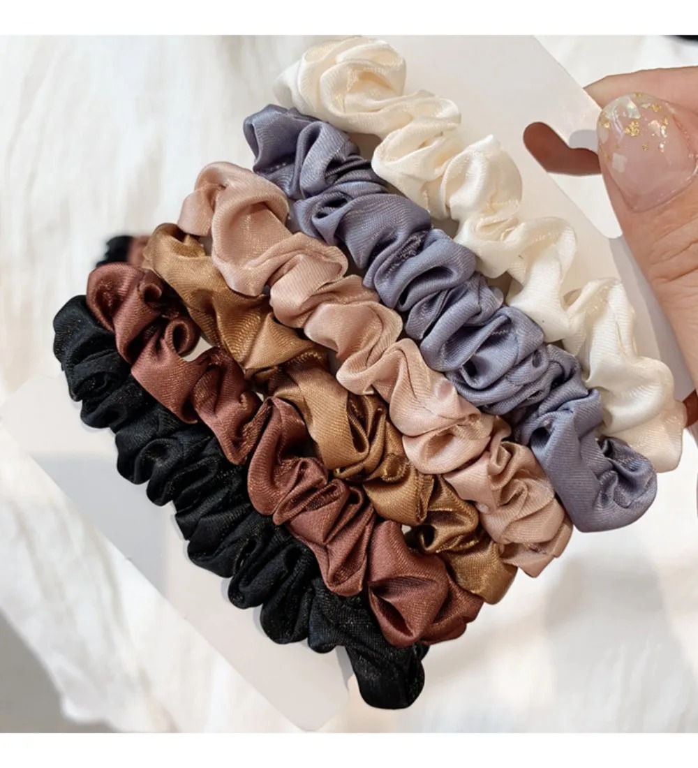 6Pcs Soft Satin Hair Scrunchie - Travel Accessories For Elderly ulasan dan harga