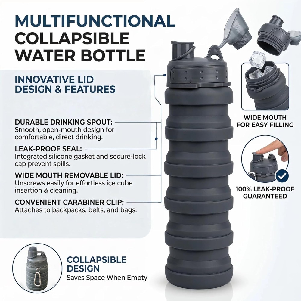 Collapsible Water Bottle 500ml - Water Bottle Collapsible ulasan dan harga