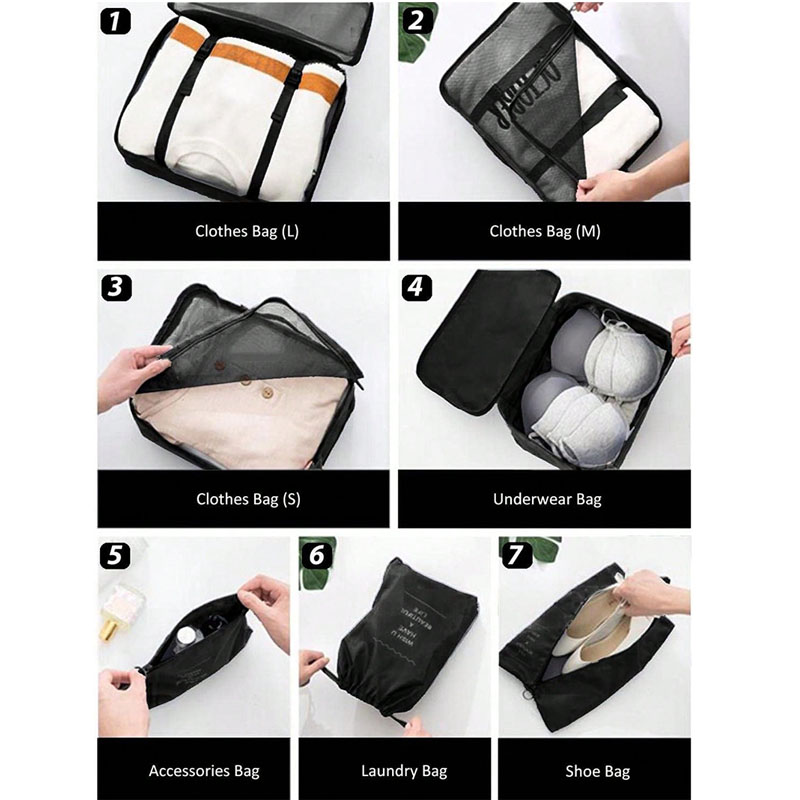 9Pcs Travel Organizer Bags Sui - Travel Accessories In Bulk ulasan dan harga