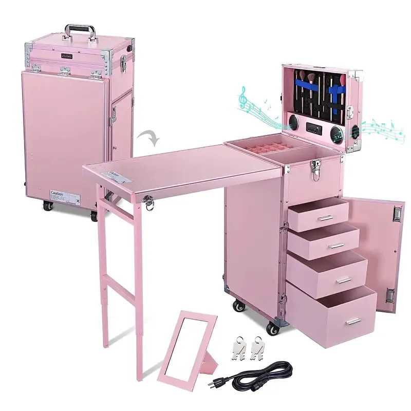 Rolling Manicure Table Foldabl - Travel Accessories For Train ulasan dan harga