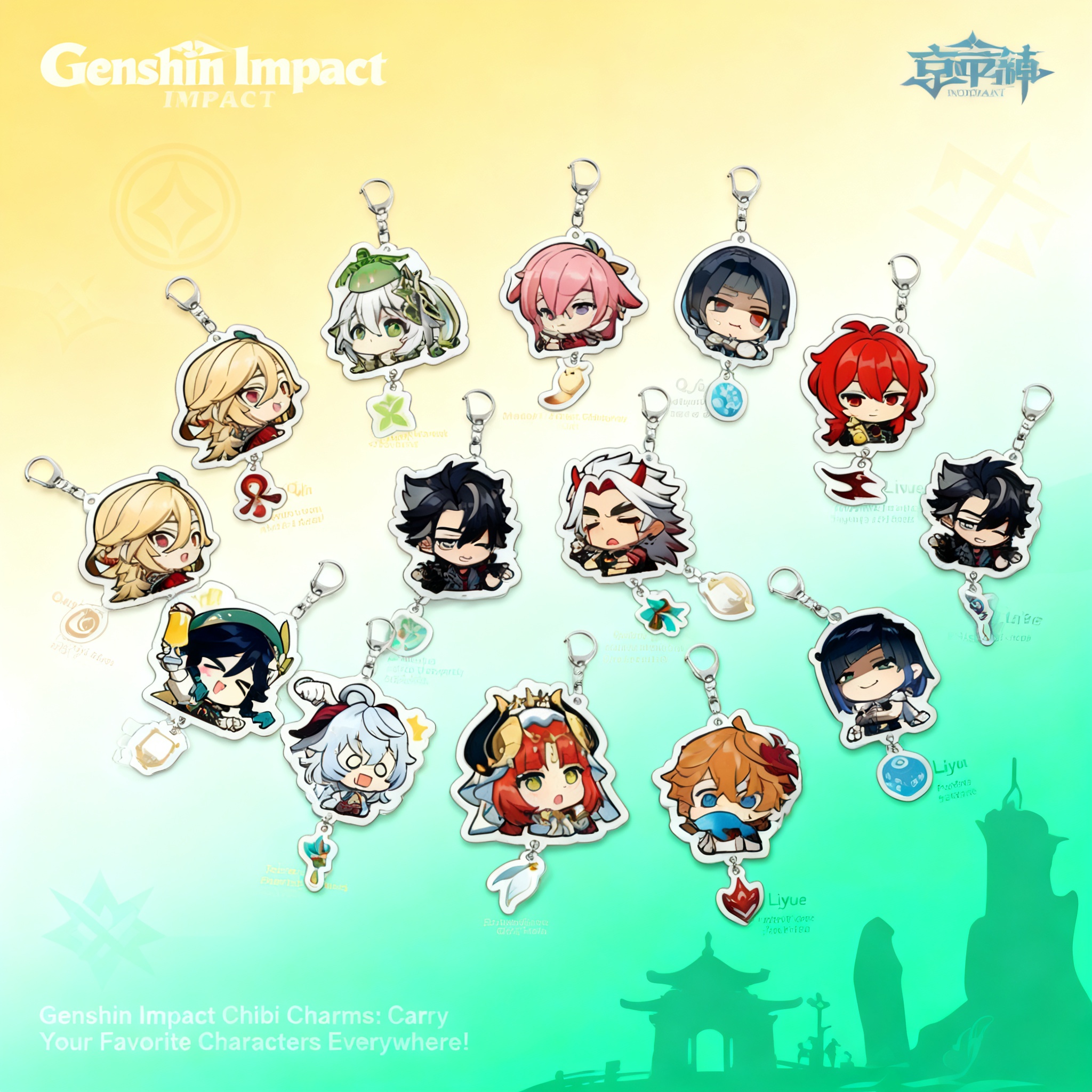 Genshin Impact Acrylic Keychai - Travel Accessories Gifts ulasan dan harga