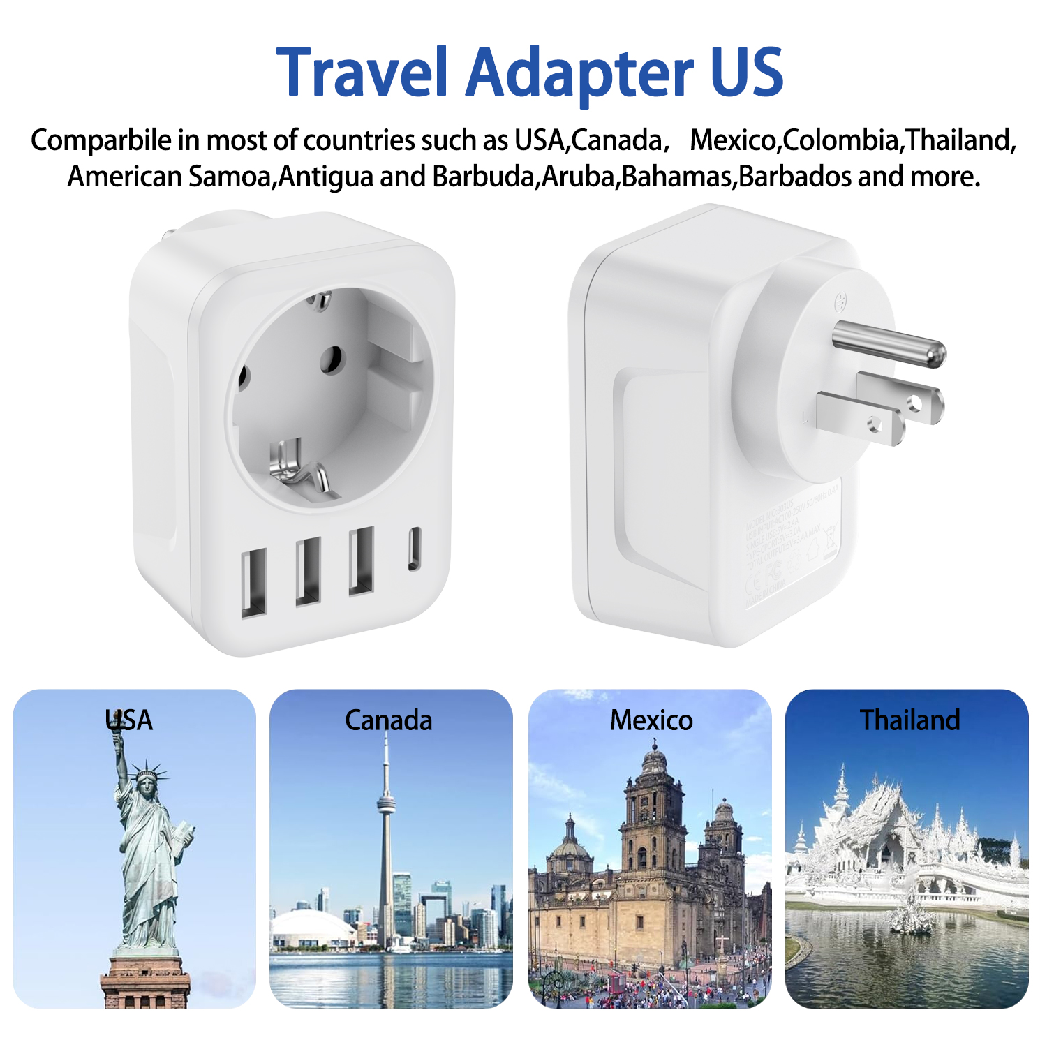 Travel Adapter USA Adapter Eur - Travel Accessories Canada ulasan dan harga