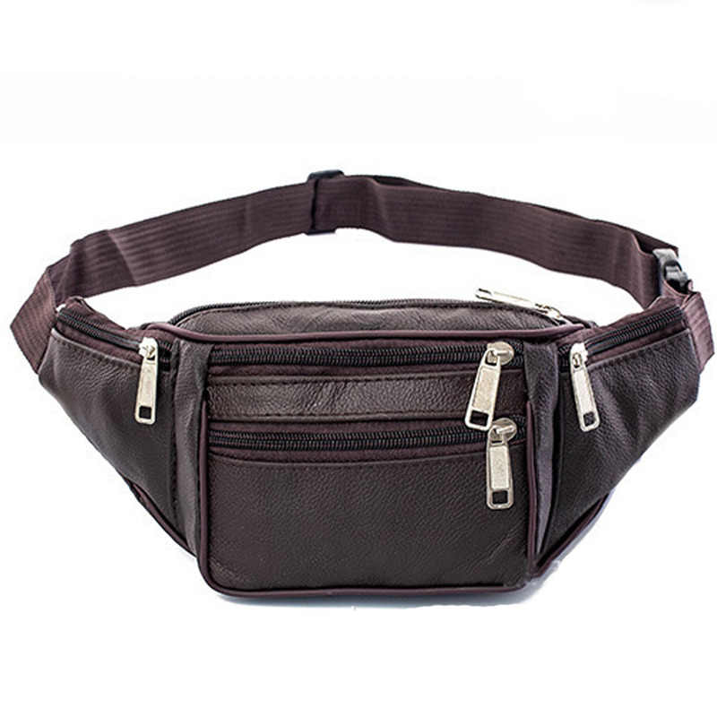 Leather Men Waist Chest Bag Th - Money Belt Hidden ulasan dan harga