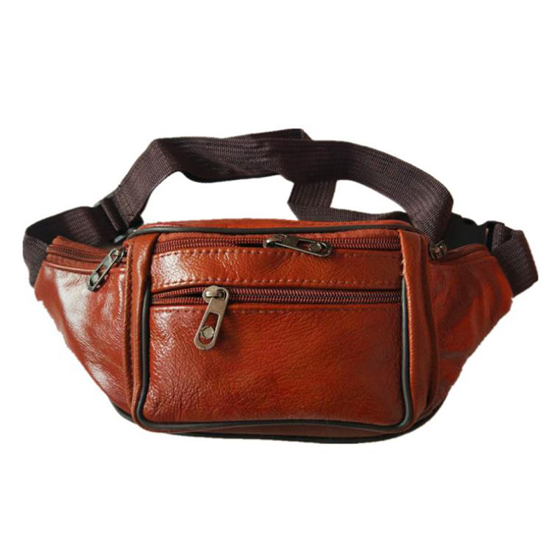 Leather Men Waist Chest Bag Th - Money Belt Hidden ulasan dan harga
