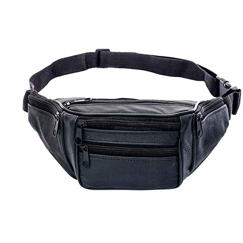 Leather Men Waist Chest Bag Th - Money Belt Hidden ulasan dan harga